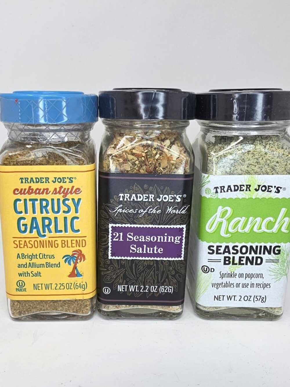 3 Pack Trader Joes Cuban Citrusy Garlic 21 Seasoning Salute Ranch Blend Lot